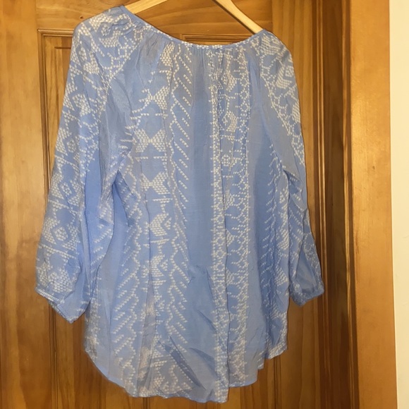 Light blue peasant blouse - Picture 3 of 3